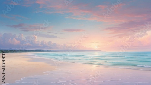 sunset on the beach © farya