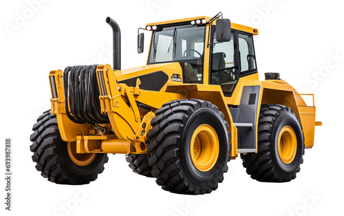 Wheel Loader isolated on transparent background.
