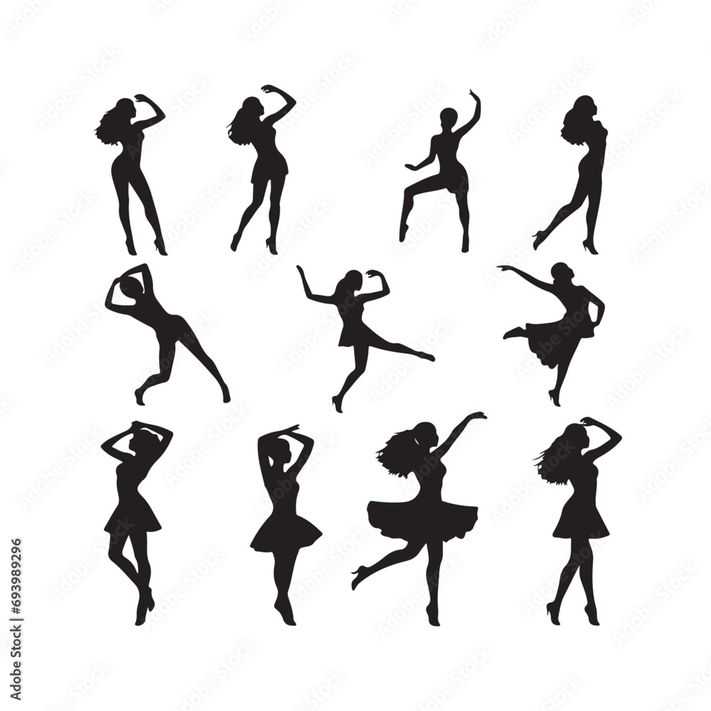 A black silhouette Dancer set
A black silhouette Dancer set
