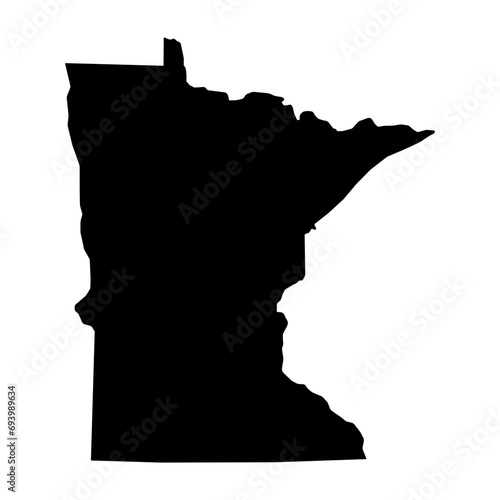 Minnesota map shape, united states of america. Flat concept icon symbol vector illustration