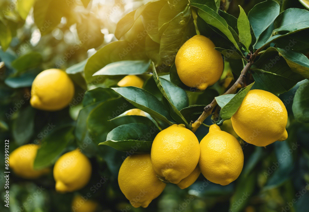 Citrus Bliss A Close Up of Juicy Lemons