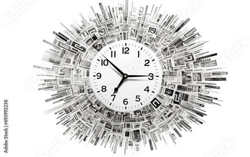 Lexical Timepiece isolated on transparent background. photo