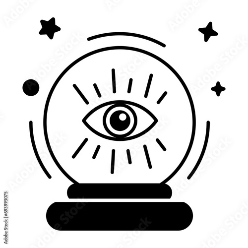 Check out this linear icon of fortune telling 