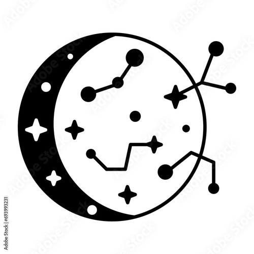 Check out this linear icon of fortune telling 