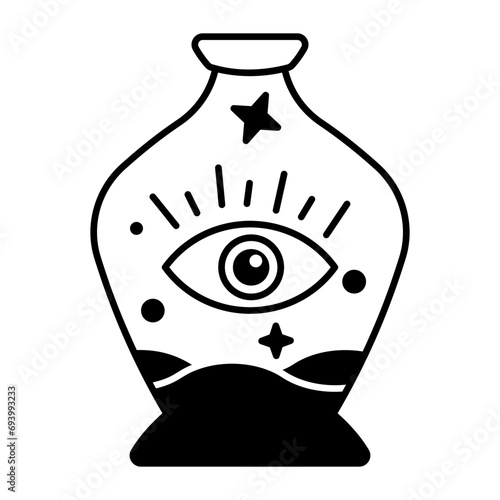 Check out this linear icon of fortune telling 