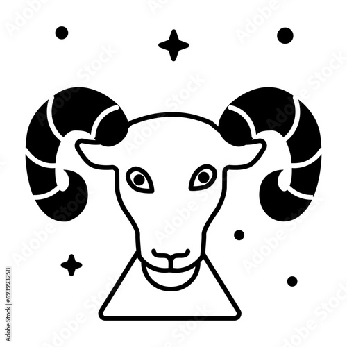 Get this linear icon of capricorn goat 