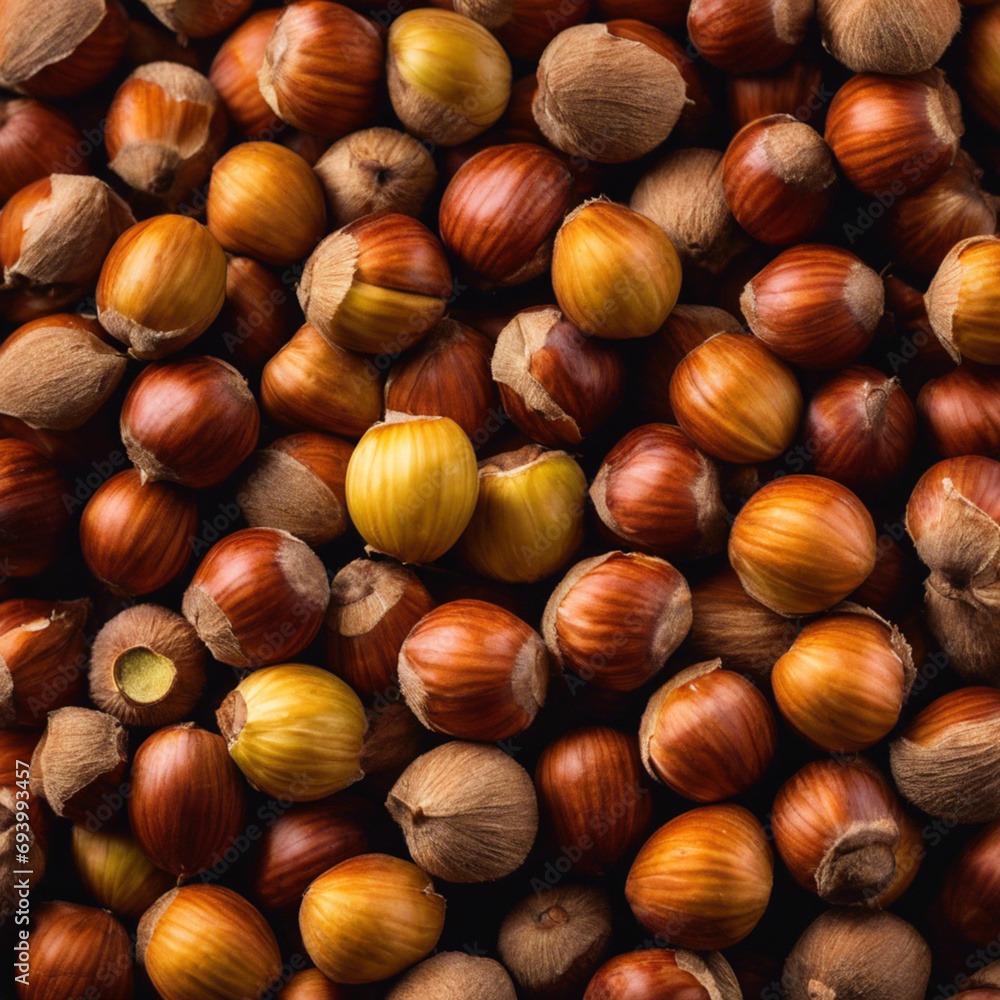 Autumn's Nutty Treasure A Hazelnut Close Up Autumn's Nutty Treasure A Hazelnut Close Up