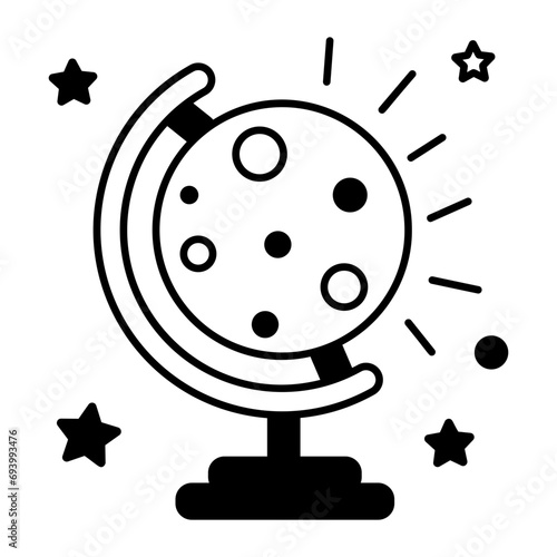 Check out this linear icon of fortune telling 