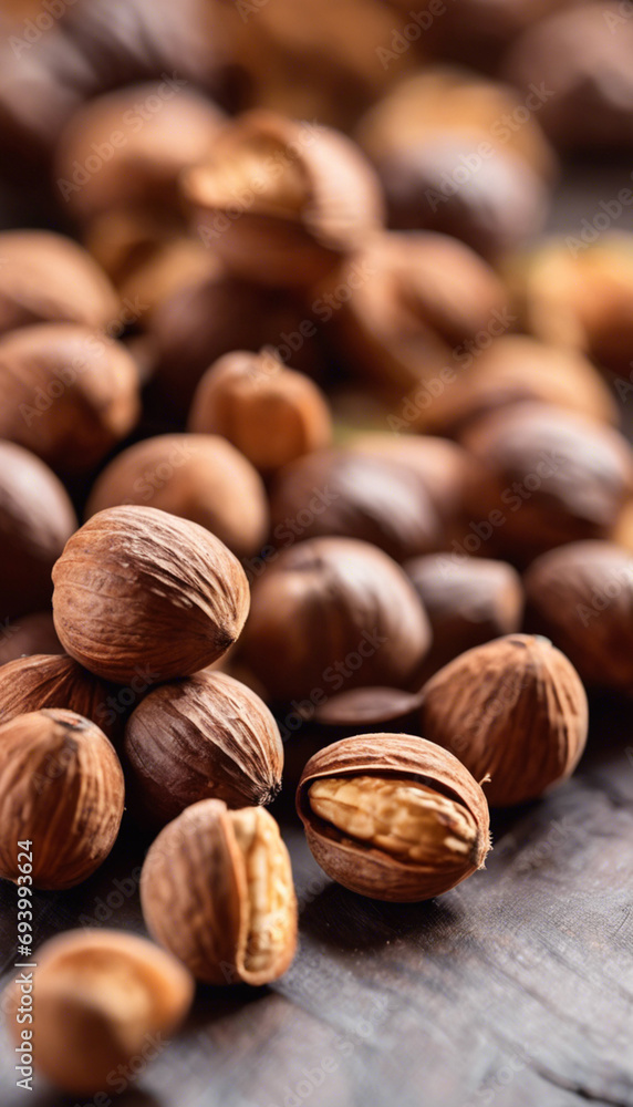 Autumn's Nutty Treasure A Hazelnut Close Up Autumn's Nutty Treasure A Hazelnut Close Up