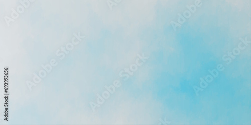 sunny sky blue light watercolor background. Aquarelle painting brush effect card paper textured canvas cloudy smoke space for text, entertaining card, template. aquamarine color graphics illustration