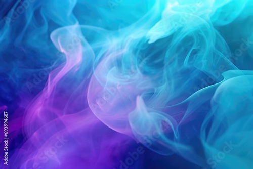 Close up view of swirling blue and purple smoke. Perfect for backgrounds and abstract concepts