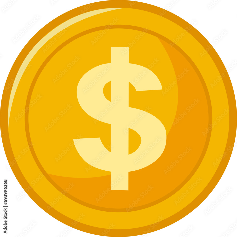 Coin With Dollar Sign. Money symbol. Vector Currency. Business and Finance Concept. Earnings and Income. Coin With Dollar Sign. Money symbol. Vector Currency. Business and Finance Concept. Earnings and Income.