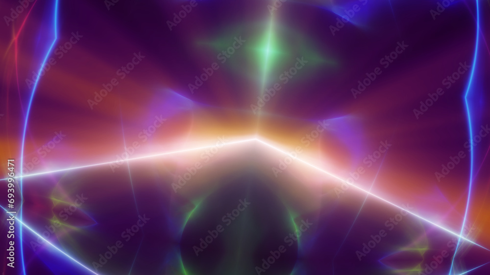 Naklejka premium background neon line wave illustration