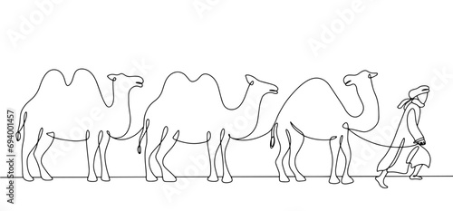 Journey. Caravaneer. Camel. One line