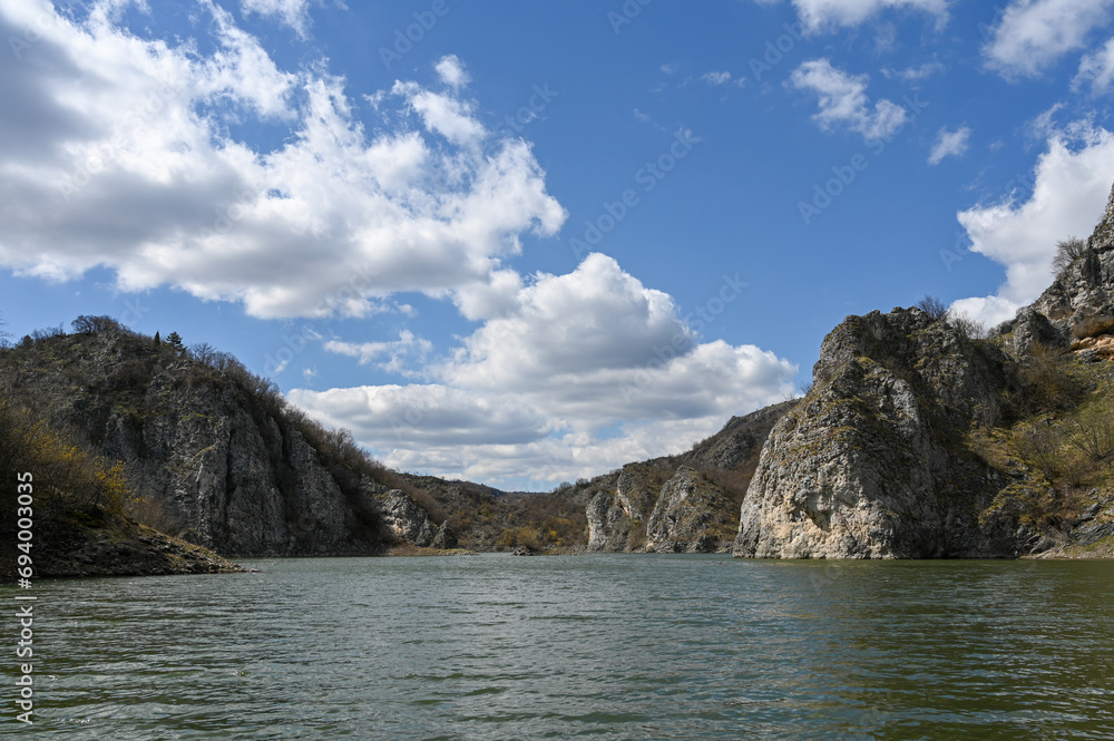Special nature reserve Uvac, river canyon valley with its meanders in Serbia