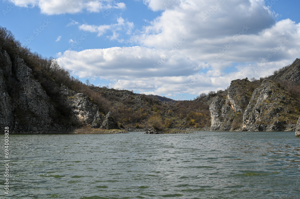 Special nature reserve Uvac, river canyon valley with its meanders in Serbia Special nature reserve Uvac, river canyon valley with its meanders in Serbia