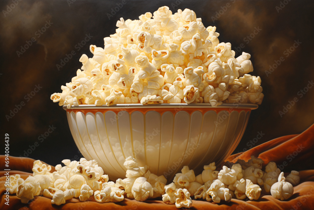 A wooden bowl of salted popcorn on a wooden table. Popcorn day. A wooden bowl of salted popcorn on a wooden table. Popcorn day.