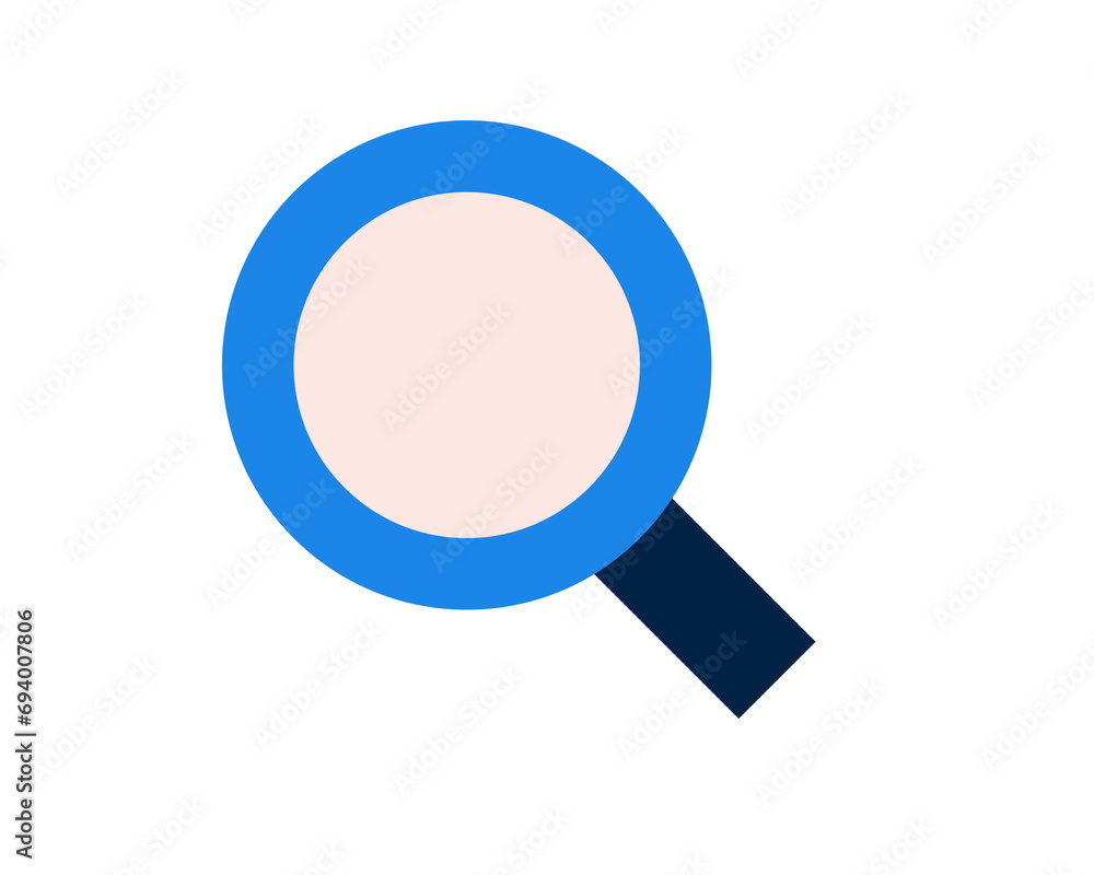 Isolated magnifier vector illustration in flat style design. Isolated magnifier vector illustration in flat style design.