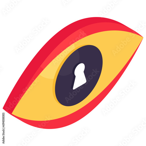 Trendy design icon of eye security 