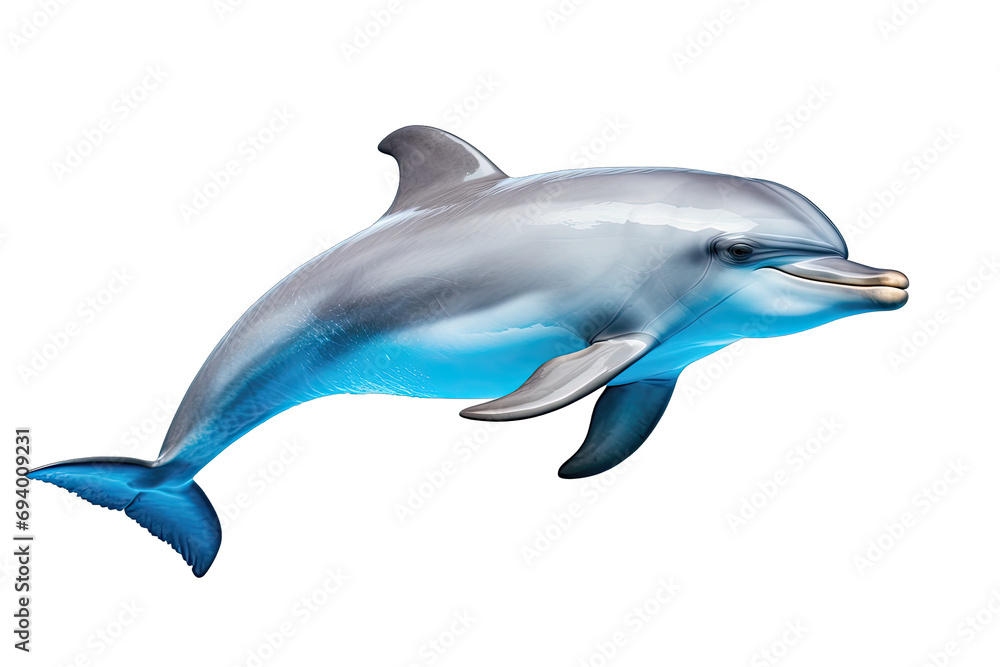 Fototapeta premium beautiful dolphin isolated transparent background