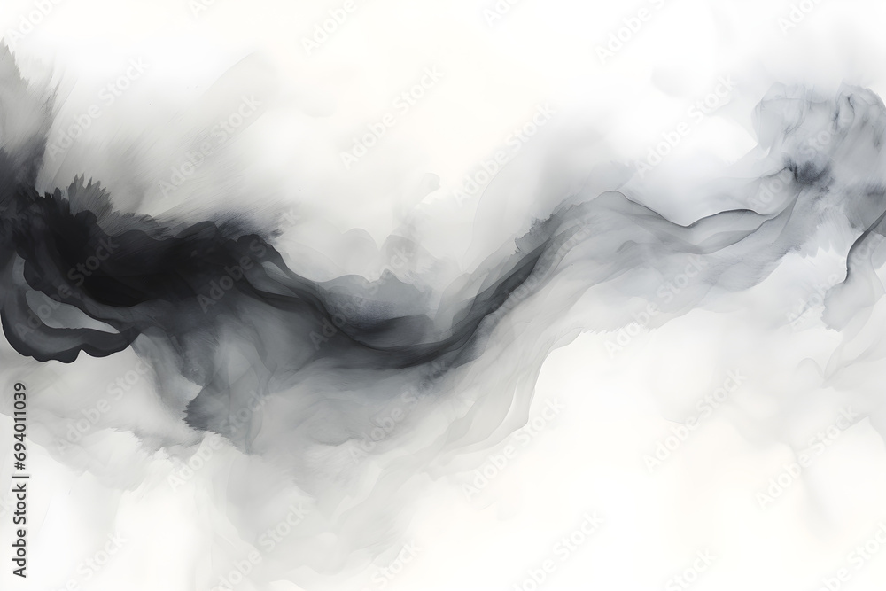 abstract black ink and water wash on white background abstract black ink and water wash on white background