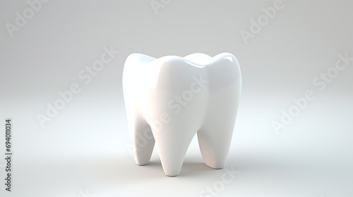 3d tooth isolated on white background 3d dental care