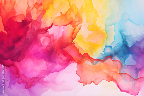 abstract colourful ink and water wash background photo