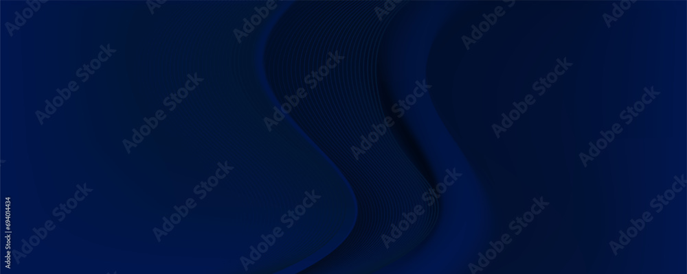 Dark blue premium background design with diagonal dark blue line pattern. Premium background design with diagonal dark blue stripes pattern. Vector horizontal template for digital luxury