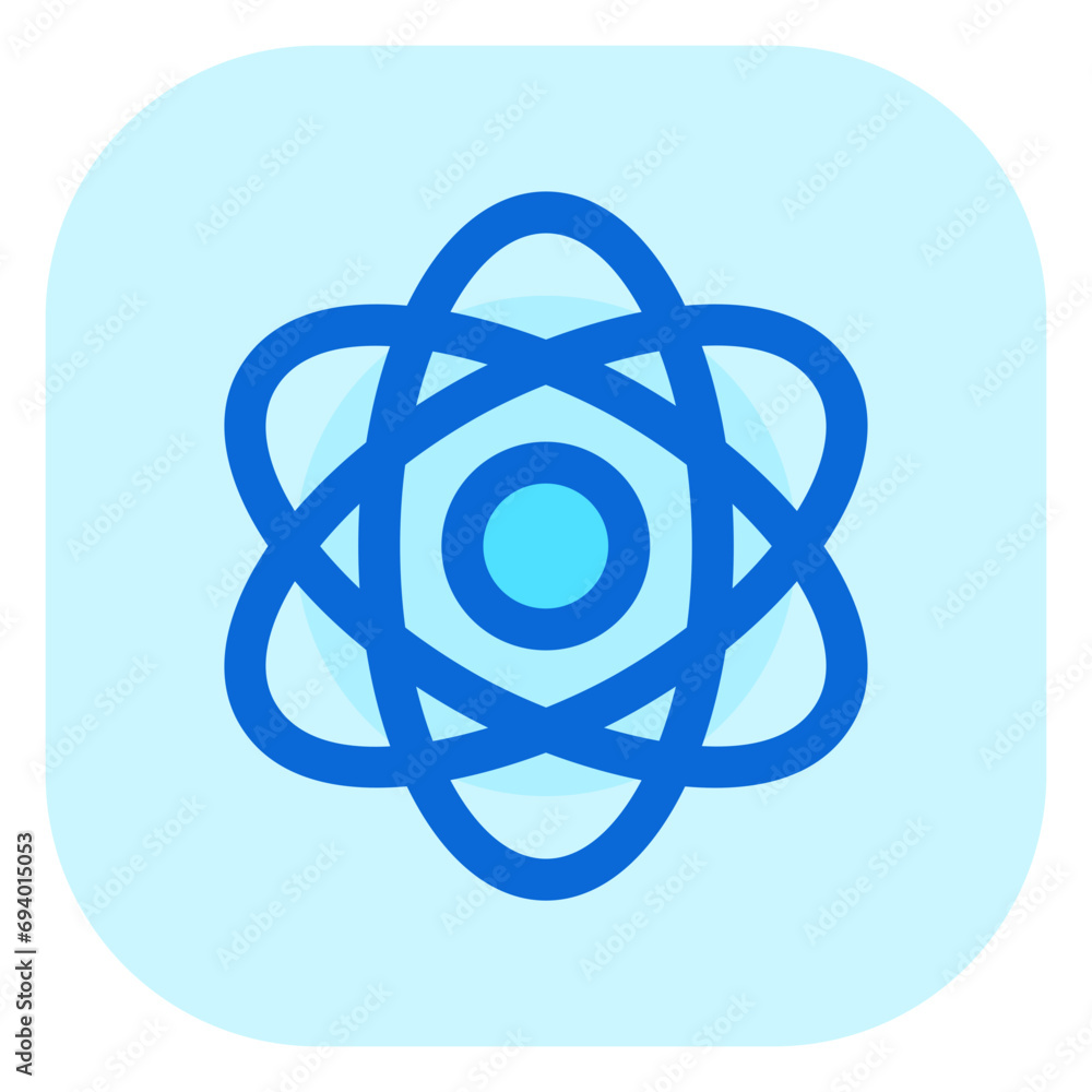 Editable atom vector icon. Science, physics, laboratory. Part of a big icon set family. Perfect for web and app interfaces, presentations, infographics, etc