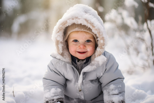 Snowy Bliss: Toddler's Playful Snow Day