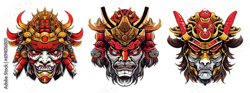 cartoon ancient warrior war mask