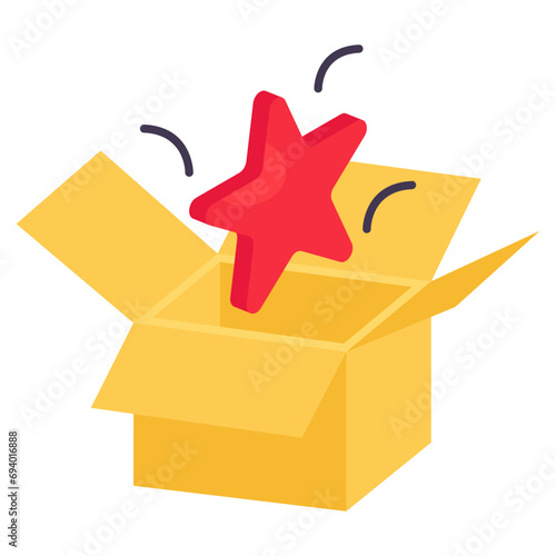 Trendy design icon of surprise box