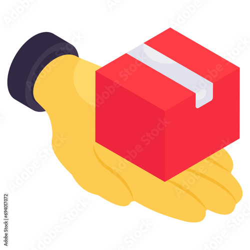 Premium download icon of parcel care