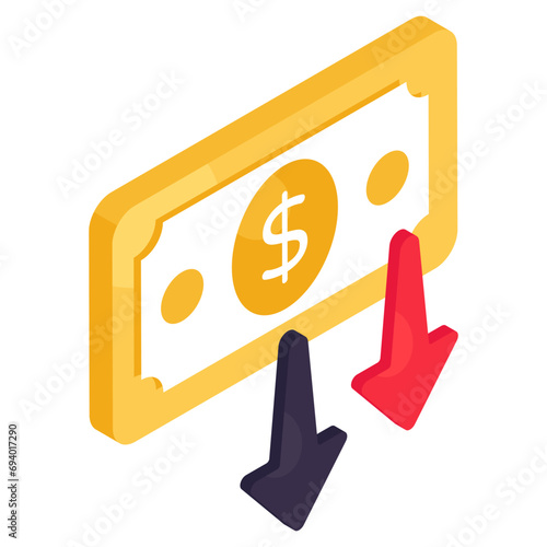 Premium download icon of low dollar value 