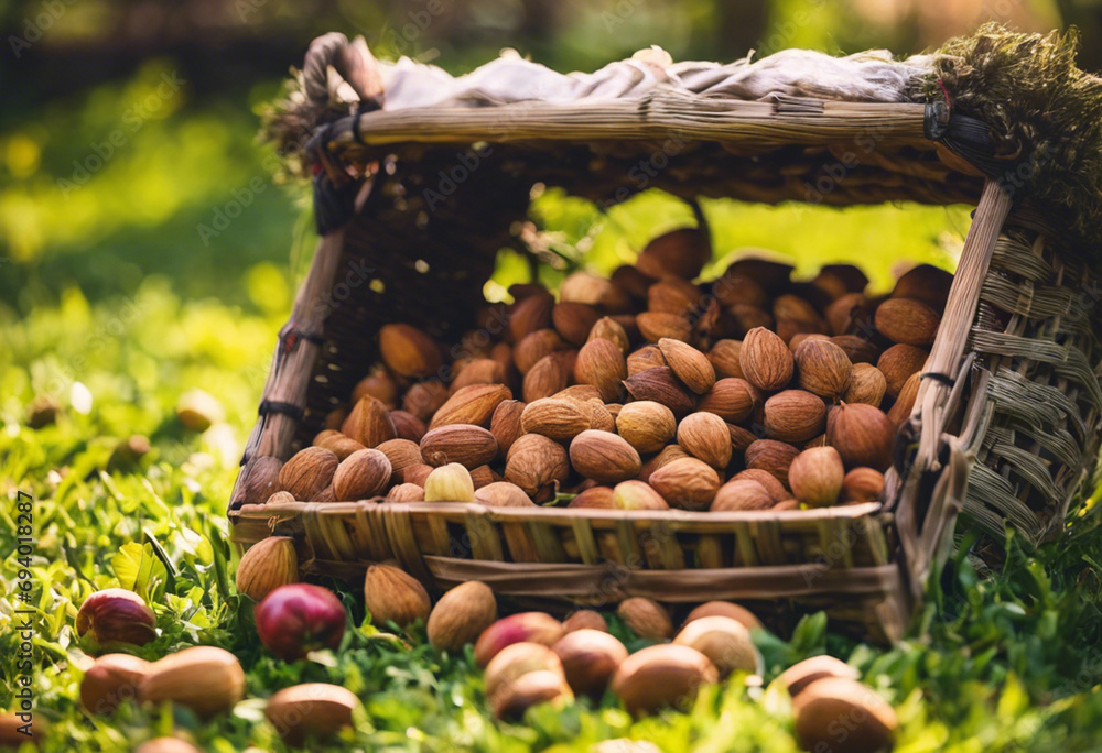 Crunchy Bounty A Basket of Fresh Nuts Crunchy Bounty A Basket of Fresh Nuts