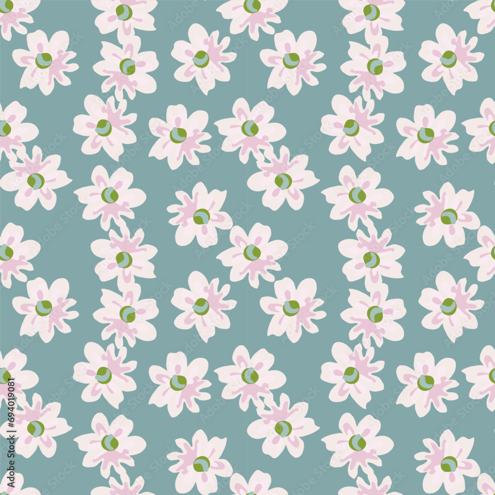 Vibrant pink floral pattern.