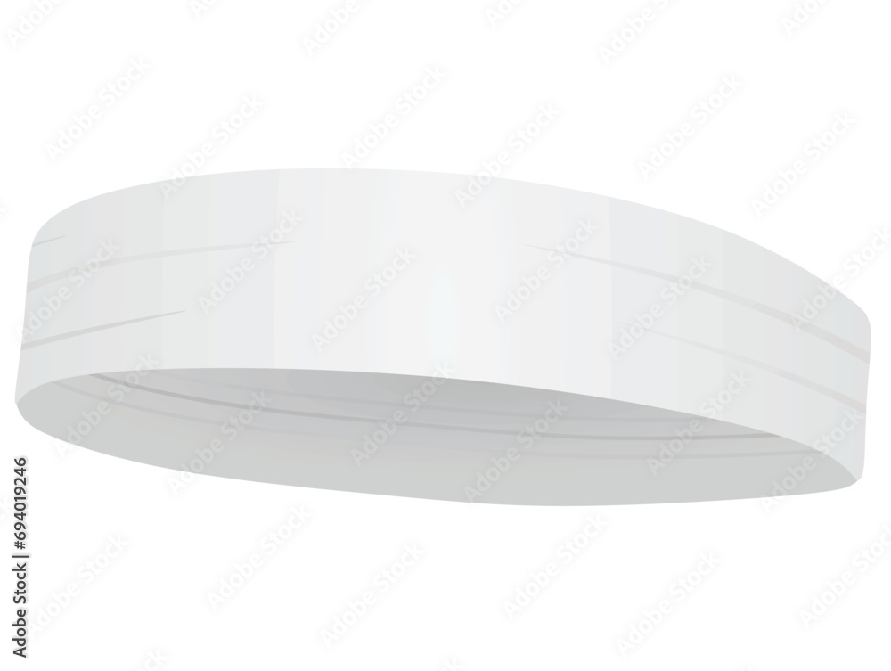 White sport head band. vector illustration White sport head band. vector illustration