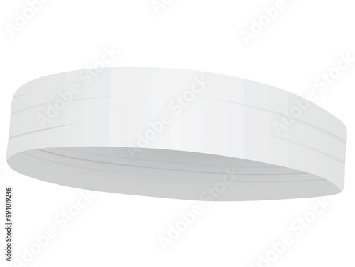 White sport head band. vector illustration
