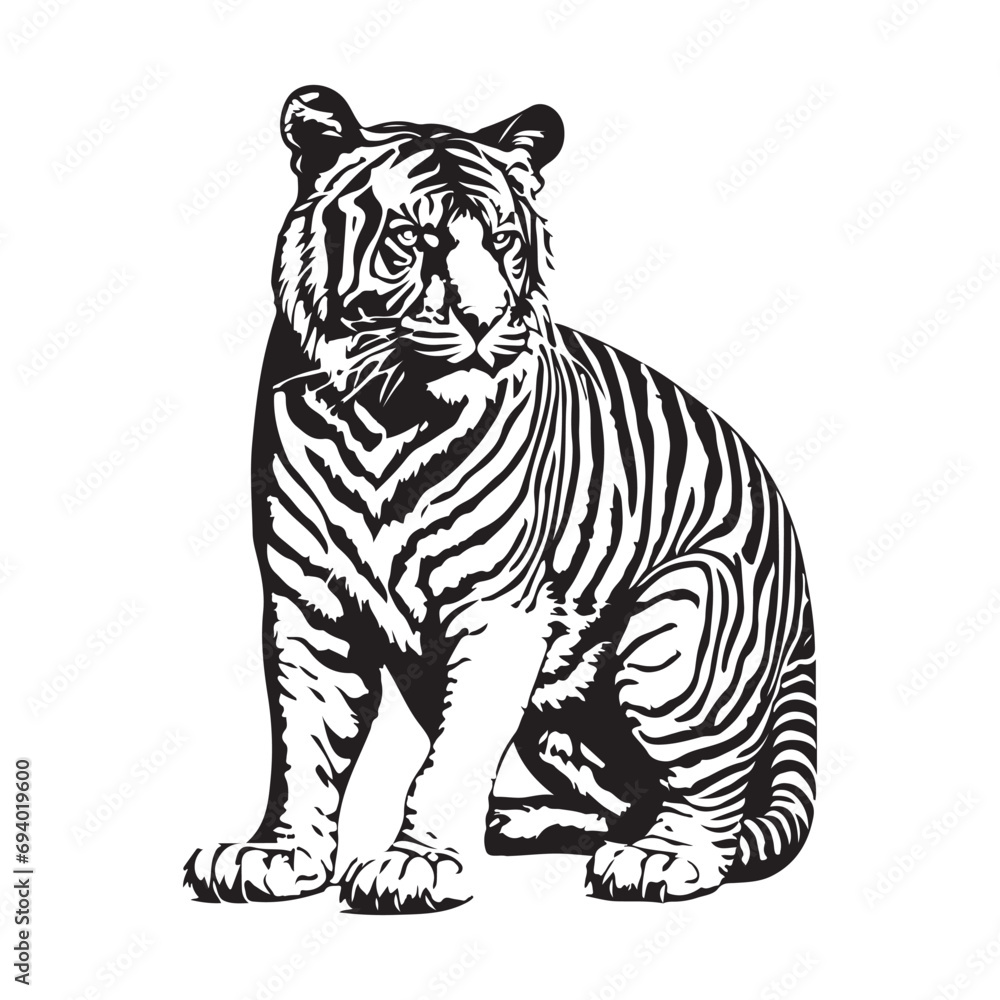 tiger, cat, animal, wildlife, white, feline, wild, mammal, bengal, predator, nature, zoo, stripes, striped, carnivore, isolated, fur, siberian, big, black, jungle, hunter