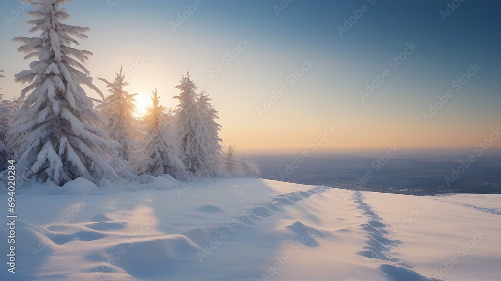 Winter snow background with snowdrifts, wallpaper