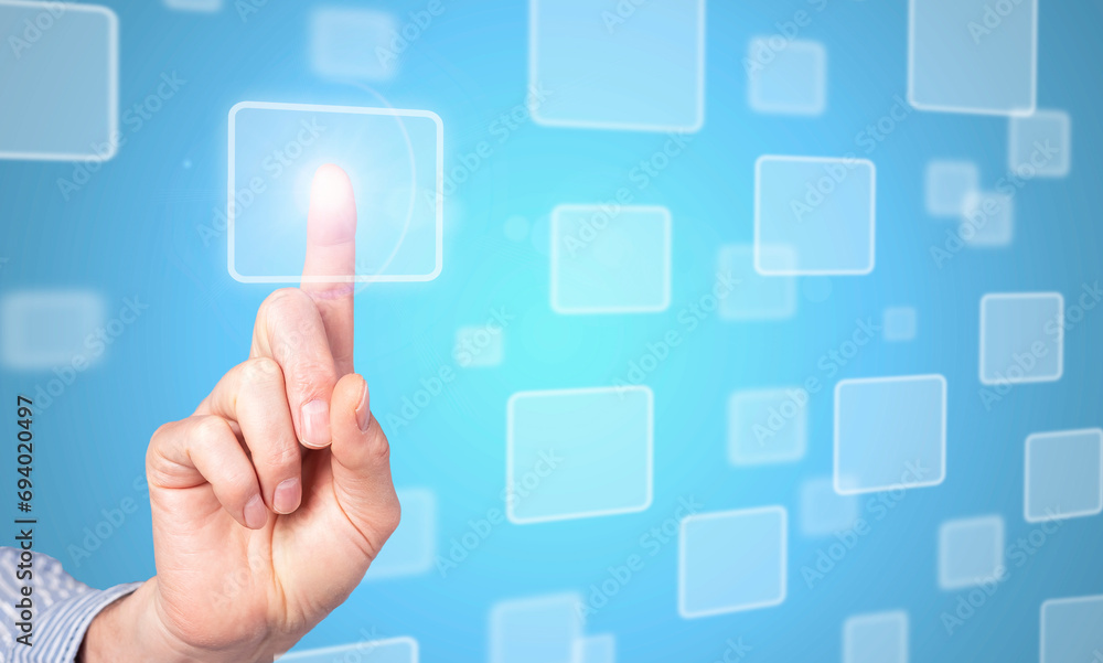 Finger pointing at object in cyberspace. Abstract cyber technology concept Finger pointing at object in cyberspace. Abstract cyber technology concept
