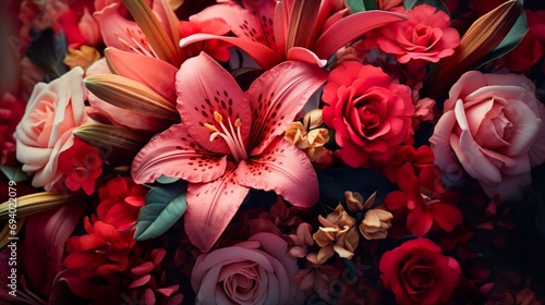 Wallpaper Mural bouquet of flowers Torontodigital.ca