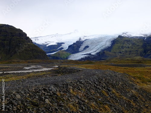 Ring road of iceland glaciers and mountains
