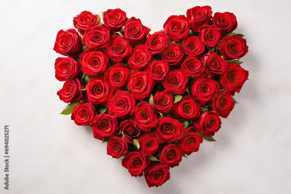Flowers arranged in a heart, Vaentine's Day banner Flowers arranged in a heart, Vaentine's Day banner