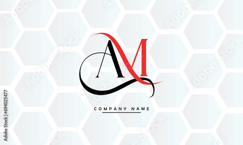 AM, MA, A, M Abstract Letters Logo Monogram