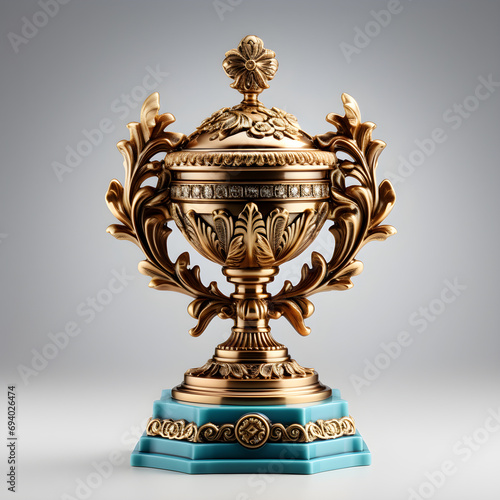 gold trophy cup isolated