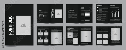 12 page corporate brochure template minimalist design
