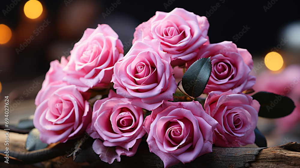 A Bouquet With Swarm Pink Roses For Special Love_ AI Generated A Bouquet With Swarm Pink Roses For Special Love_ AI Generated