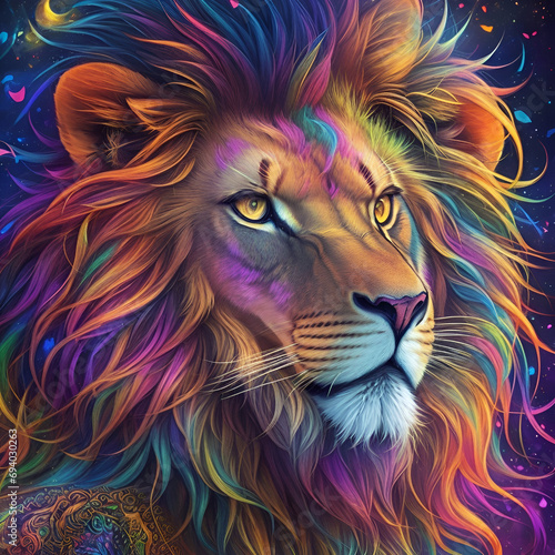 Wallpaper Mural lion head in the sun, lion head, lion head with background, Artistic lion image Torontodigital.ca