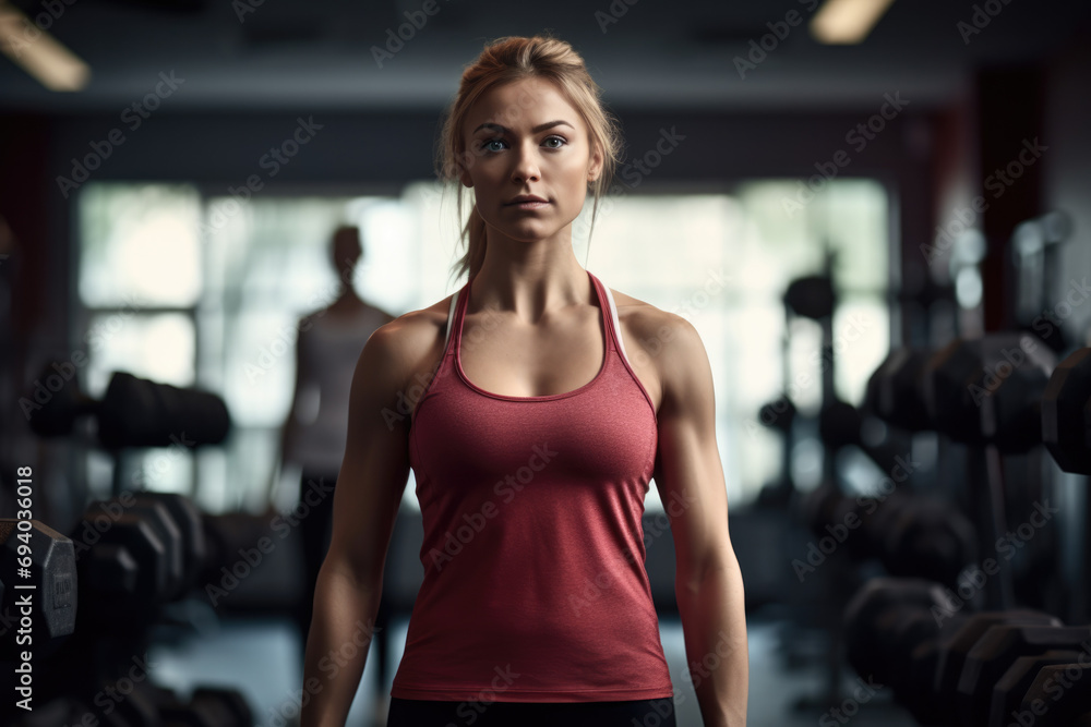 woman training in the gym
